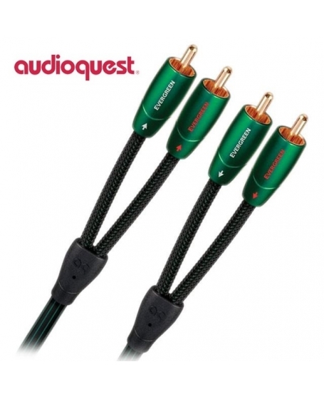Audioquest Evergreen RCA to RCA Interconnect 1Meter (Opened Box New)