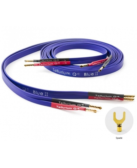 Tellurium Q Blue II Speaker Cable (3m x 2) With Spade Made in Britain