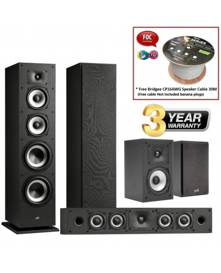 Polk Audio Monitor XT70+XT35+XT15 5.0 Speaker Package