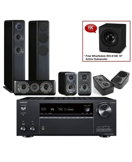 Onkyo TX-NR696 + Wharfedale D330+D310+D300C+D300 3D 5.0.2 Home Theatre Package