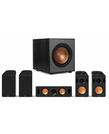 Klipsch Reference Cinema System Dolby Atmos 5.1.4 Satellite Speaker Package (R-100SW)