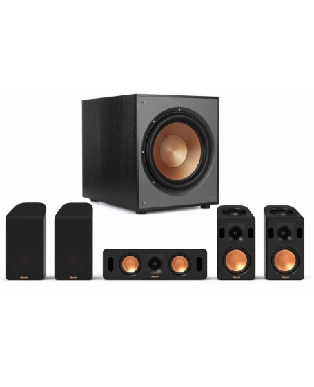 Klipsch Reference Cinema System Dolby Atmos 5.1.4 Satellite Speaker Package (R-120SW)