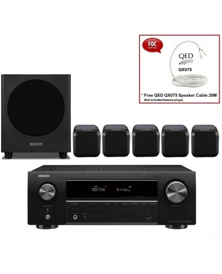 Denon AVR-X550BT+ Mission M-CUBE+SE 5.1 Home Theatre Package