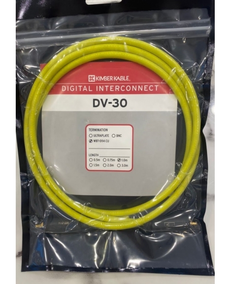 Kimber Kable DV30 WBT 0114 CU Digital Interconnect Cable 1Meter