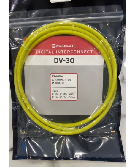 Kimber Kabler DV30 WBT 0114 CU Digital Interconnect Cable 1Meter