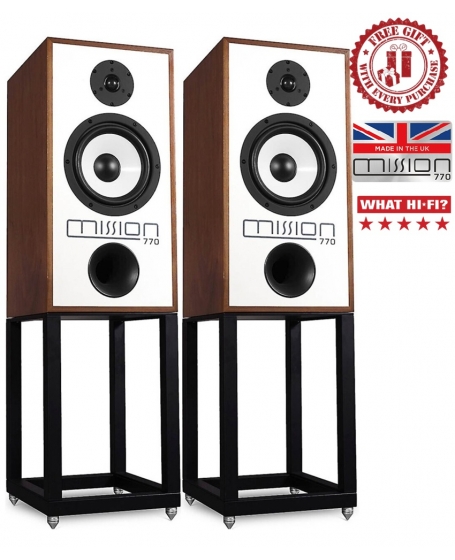 Mission 770 Bookshelf Speaker With Speaker Stand Made In England