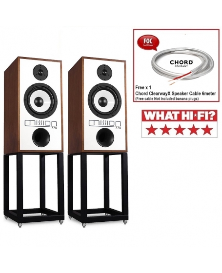 Mission 770 Bookshelf Speaker With Speaker Stand Made In England