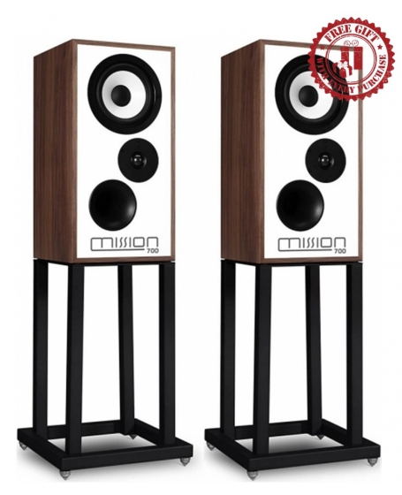 Mission 700 Bookshelf Speakers With Speaker Stands