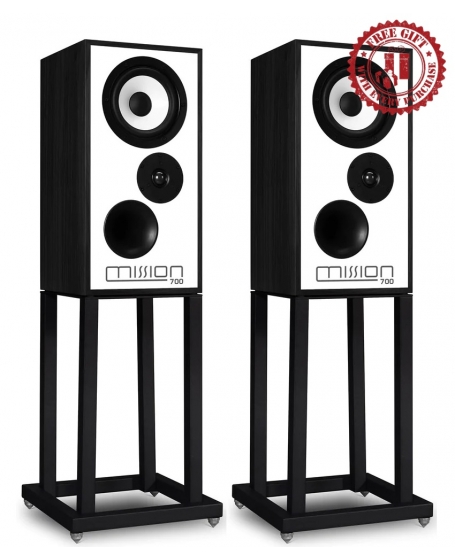 Mission 700 Bookshelf Speakers With Speaker Stands