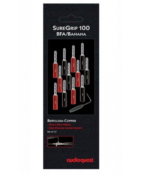 Audioquest SureGrip 100 BFA/Banana Silver (Pack Of 12)