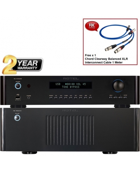 Rotel RC-1572MKII Stereo Preamplifier + Rotel RB-1552 MKII Stereo Power Amplifier TOOS