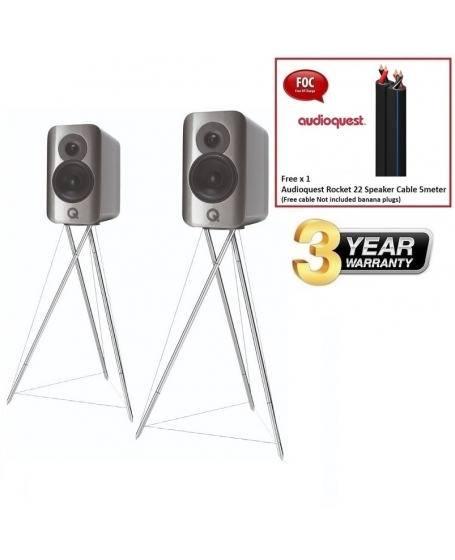 Q Acoustics Concept 300 Bookshelf Speakers With Stands