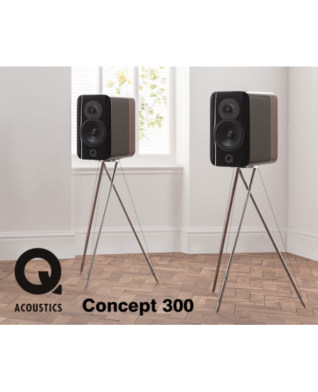 Q Acoustics Concept 300 Bookshelf Speakers With Stands