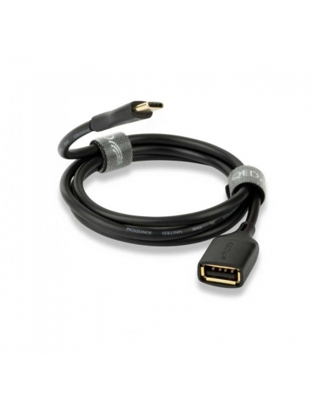 Qed Connect USB A(F) to C Cable 0.75Meter