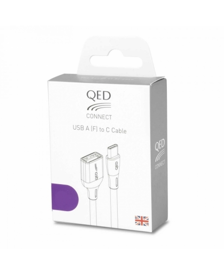 Qed Connect USB A(F) to C Cable 0.75Meter