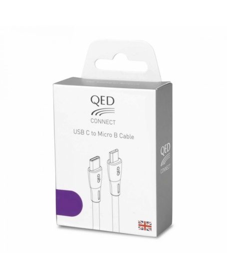 Qed Connect USB C to Micro B Cable 0.75Meter