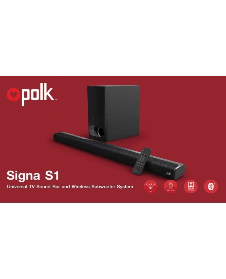 Polk Audio Signa S1 Universal TV Sound Bar (DU)