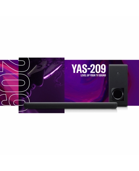 Yamaha YAS-209 Sound Bar With Wireless Subwoofer (Opened Box New)