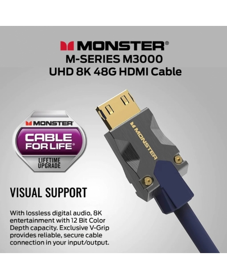 Monster M3000 Ultra Speed 8K HDMI 2.1 Cable 1.5meter
