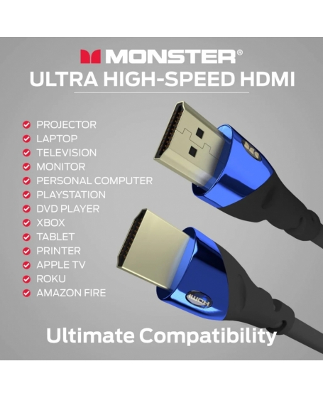 Monster Cobalt UHS 8K HDMI 2.1 Cable 2meter