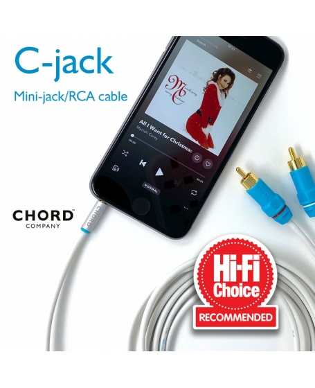 Chord C-jack Mini-jack to 2 RCA Analogue Interconnect Cable 1.5Meter