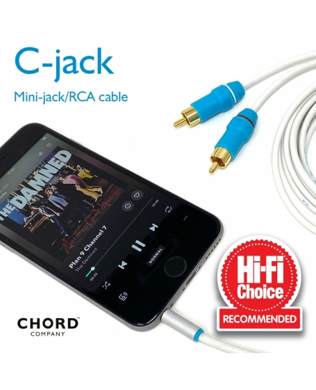 Chord C-jack Mini-jack to 2 RCA Analogue Interconnect Cable 1.5Meter