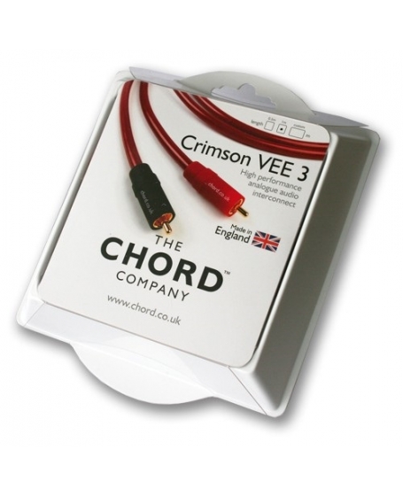 Chord Crimson VEE 3 RCA Interconnect Made In England 1 Meter