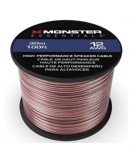 Monster 12 AWG Speaker Wire Copper Cable Spool 30Meter ( 100FT )