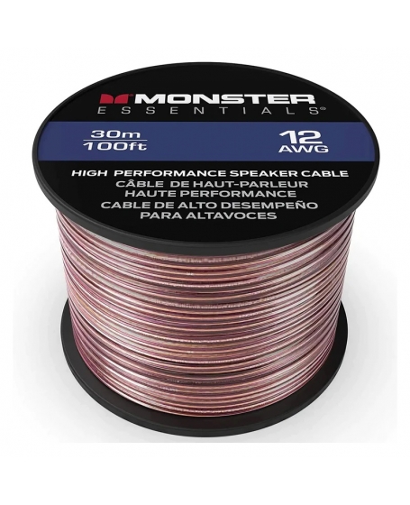 Monster 12 AWG Speaker Wire Copper Cable Spool 30Meter ( 100FT ) TOOS