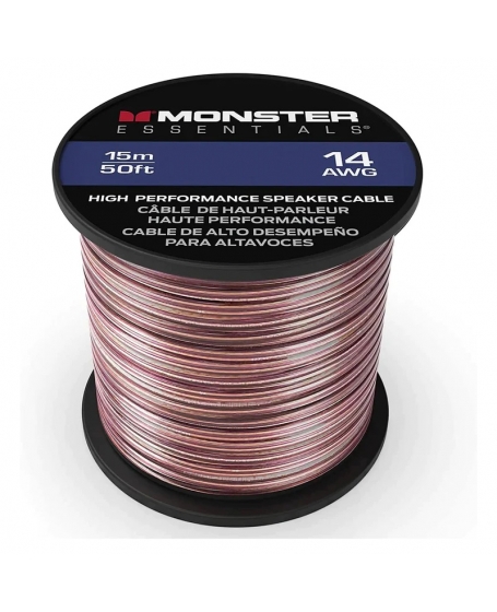 Monster 14 AWG Speaker Wire Copper Cable Spool 15Meter ( 50FT ) TOOS