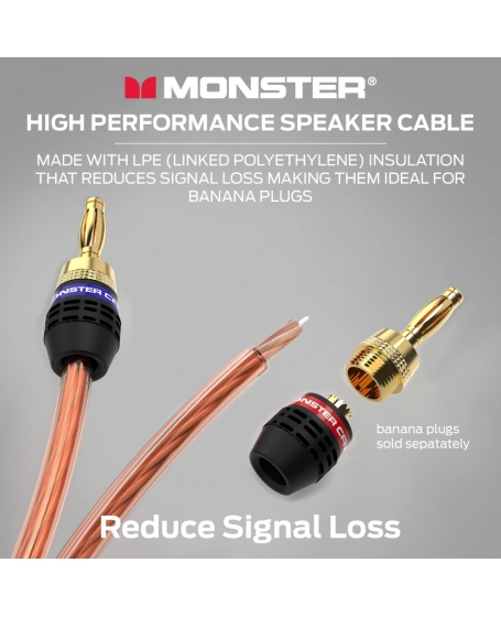 Monster 14 AWG Speaker Wire Copper Cable Spool 30Meter ( 100FT )  John reserved