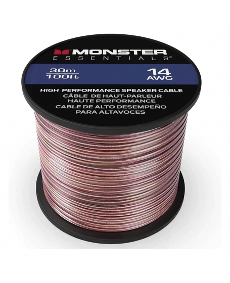 Monster 14 AWG Speaker Wire Copper Cable Spool 30Meter ( 100FT )