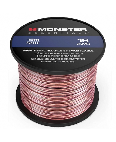 Monster 16 AWG Speaker Wire Copper Cable Spool 15Meter ( 50FT )