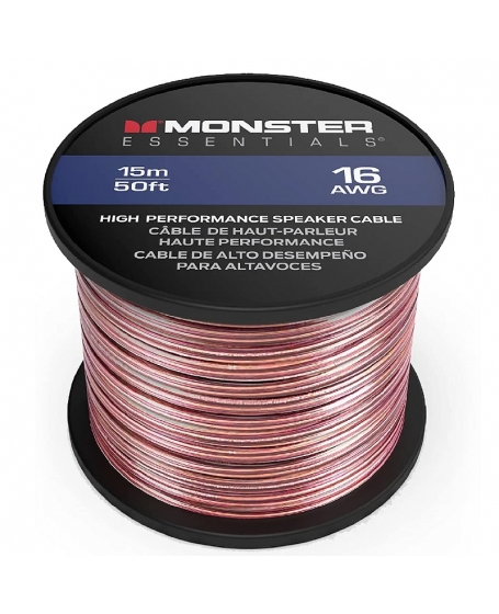 Monster 16 AWG Speaker Wire Copper Cable Spool 15Meter (50FT)