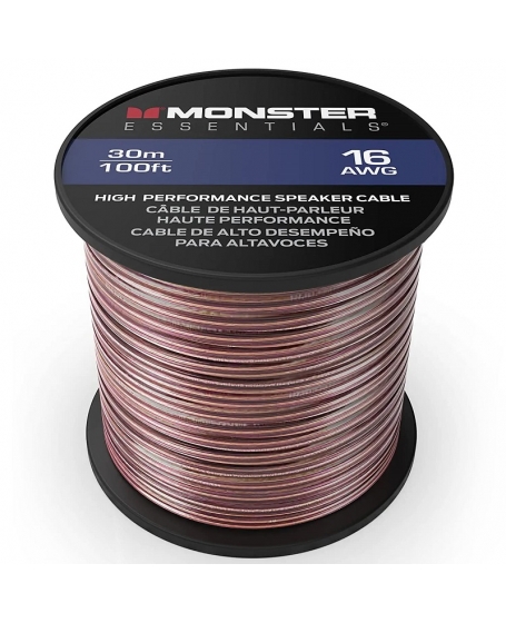Monster 16 AWG Speaker Wire Copper Cable Spool 30Meter ( 100FT )