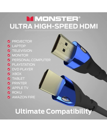 Monster Cobalt UHS 8K HDMI 2.1 Cable 1meter