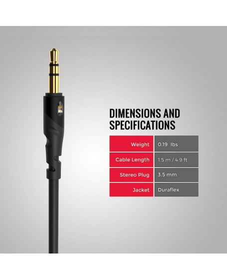 Monster Essentials 3.5mm to 3.5mm Audio Interconnect Cable 1.5Meter