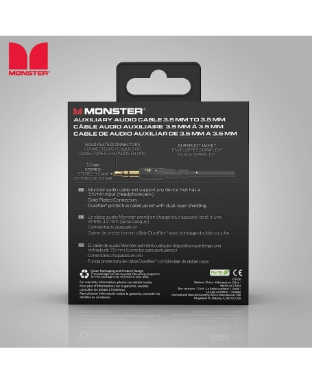 Monster Essentials 3.5mm to 3.5mm Audio Interconnect Cable 3Meter