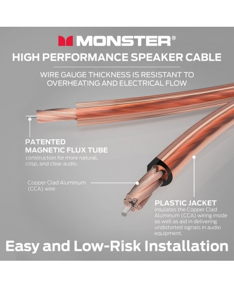 Monster 16 AWG Speaker Wire Copper Cable Spool 150Meter ( 500FT )