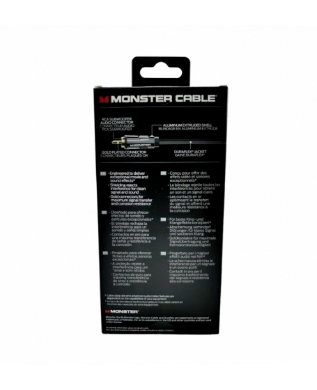 Monster Essentials RCA2 Subwoofer Cable 3Meter