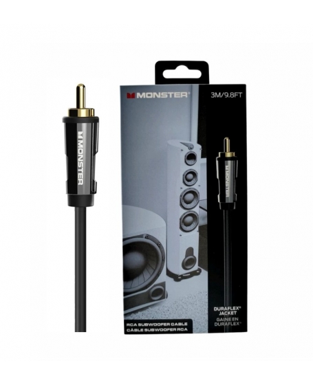 Monster Essentials RCA2 Subwoofer Cable 3Meter