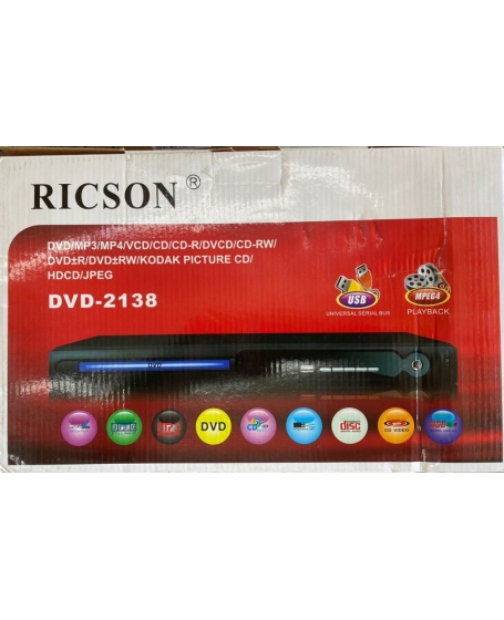 Ricson DVD-2138  DVD Player With HDMI & USB (DU)