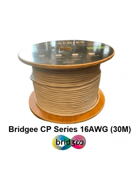 Bridgee CP Series 16AWG x 2 High Quality OFC Speaker Cable Loose 30Meter