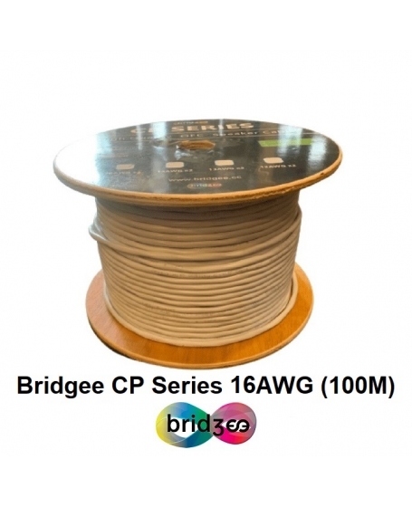 Bridgee CP Series 16AWG x 2 High Quality OFC Speaker Cable Loose 100Meter