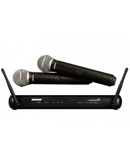 Shure SVX288/PG58 Dual Vocal Wireless System With Two Shure PG58 Handheld Microphone
