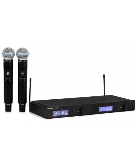 Shure SLXD24D/B58 Dual Wireless System with 2 SLXD2/B58 Beta Microphone