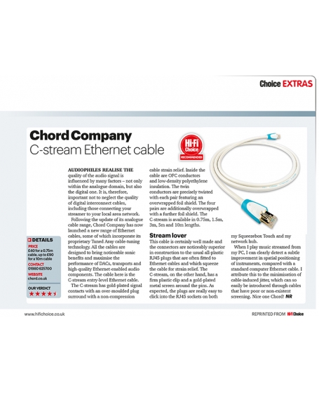 (Z) Chord C-Stream Ethernet Cable 3Meter (Opened Box New) - Sold Out 21/11/23