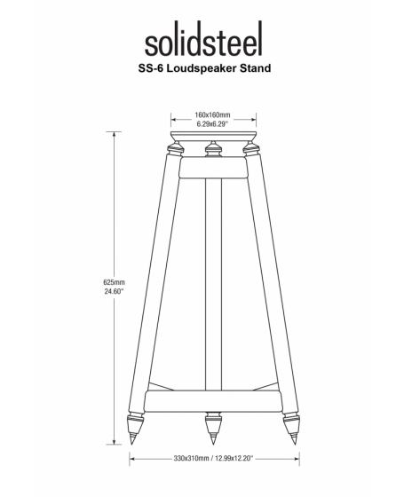 Solidsteel SS-6 Vintage Hi-Fi Speaker Stands