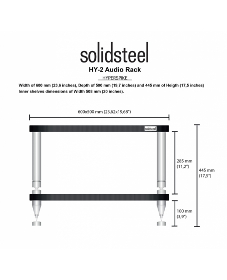 Solidsteel HY-2 High-End Audio Rack Made In Italy