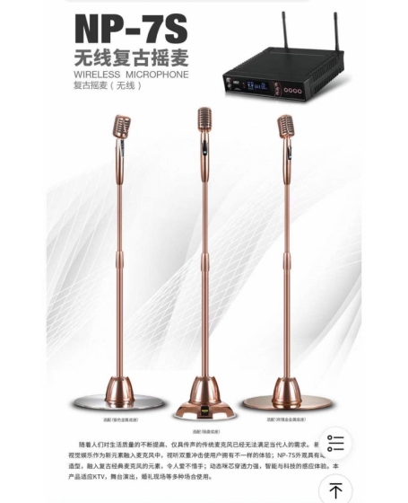 Pro Ktv 7S Classic Standing Wireles Microphone (DU)